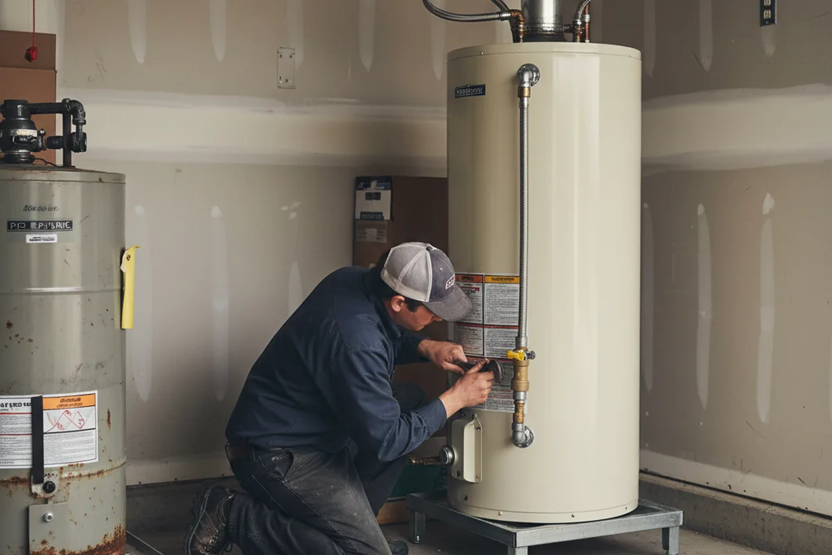 Water heater and shutoff valve replacement in Forest Hills